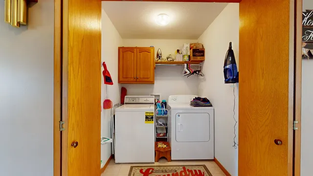 a room with storage and utility