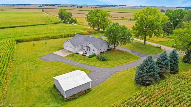 a view of a swimming pool with an ocean view