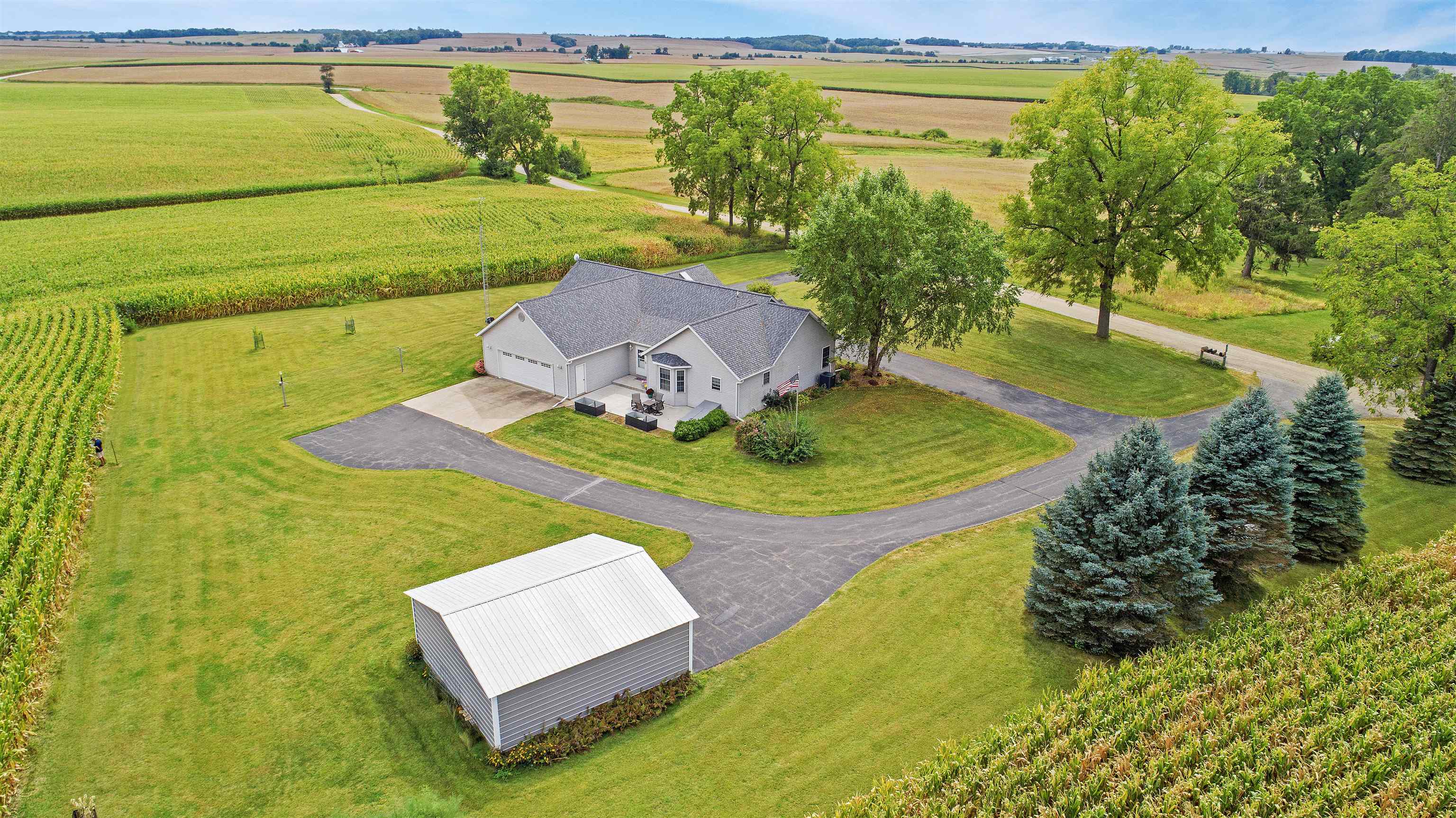 7821 Oakville Road Mount Carroll, IL 61053 - Photo 36 of 50 a view of an outdoor space with a lake view