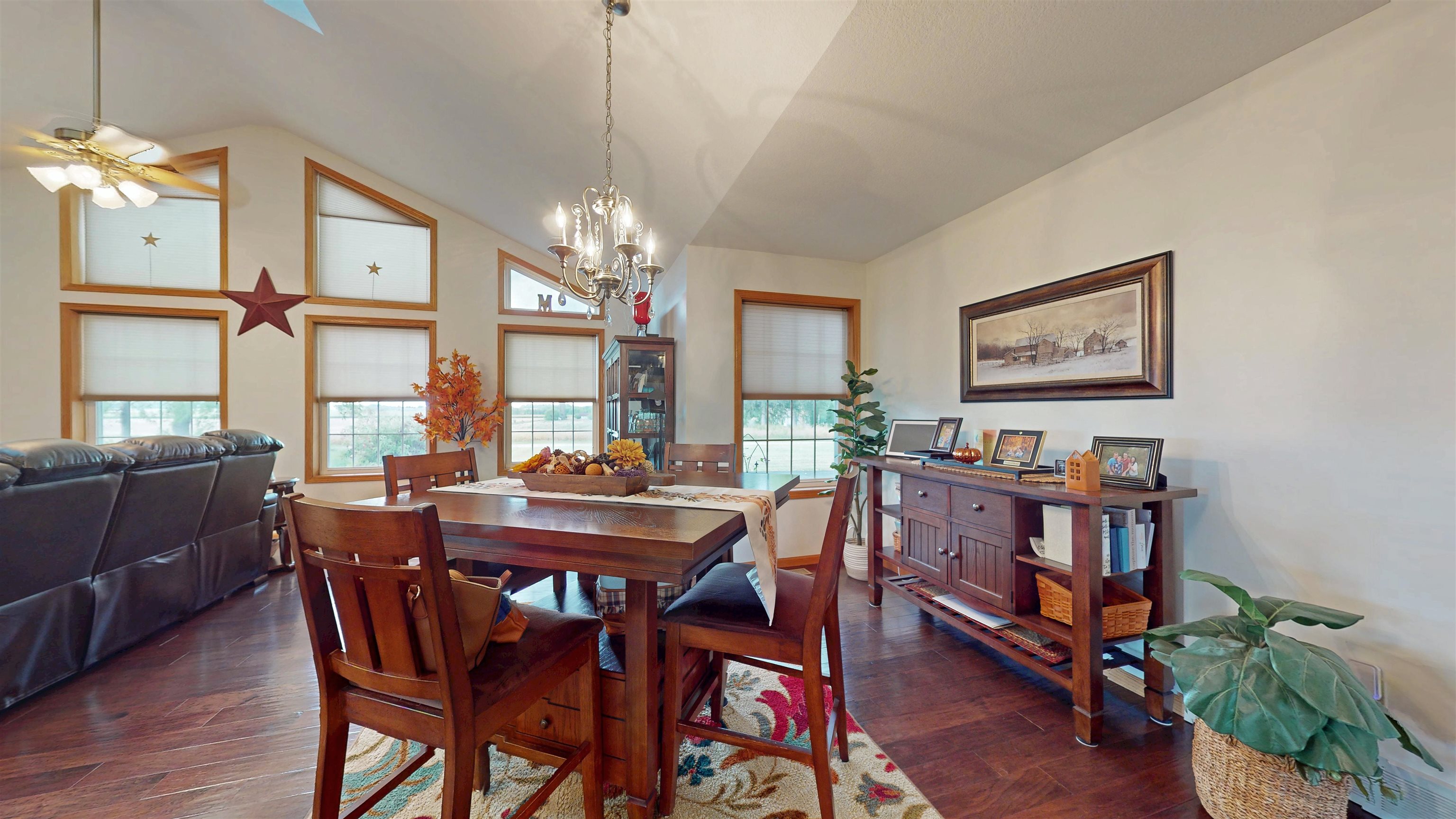 7821 Oakville Road Mount Carroll, IL 61053 - Photo 9 of 50 a view of a dining room with furniture window and wooden floor