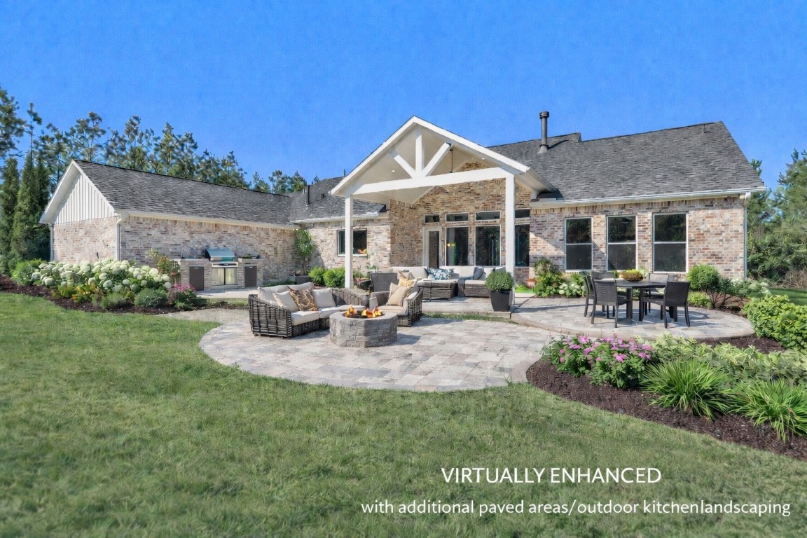 12744 Oak Barrel Road Willis, TX 77378 - Photo 41 of 50 The backyard has been virtually staged to showcase the incredible potential this outdoor space offers. Presented as a blank canvas, this expansive yard provides endless opportunities to design your dream retreat — whether that’s a pool, outdoor kitchen, garden oasis, or extended entertaining area.
The additional paver and stone areas shown are virtual enhancements to help visualize layout possibilities and demonstrate how the space can be transformed. With ample room to customize and create, this backyar