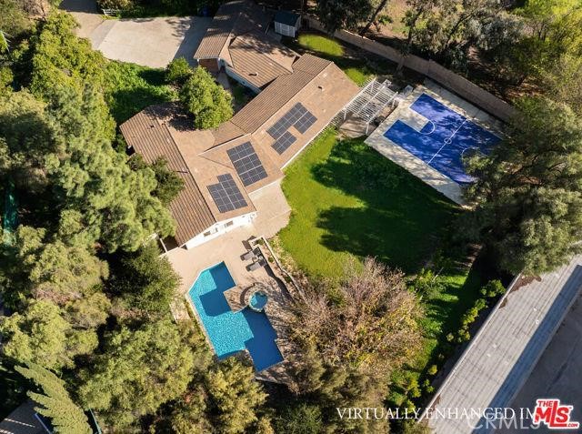 23760 Oakfield Road Hidden Hills, CA 91302 - Photo 17 of 23 an aerial view of house with yard