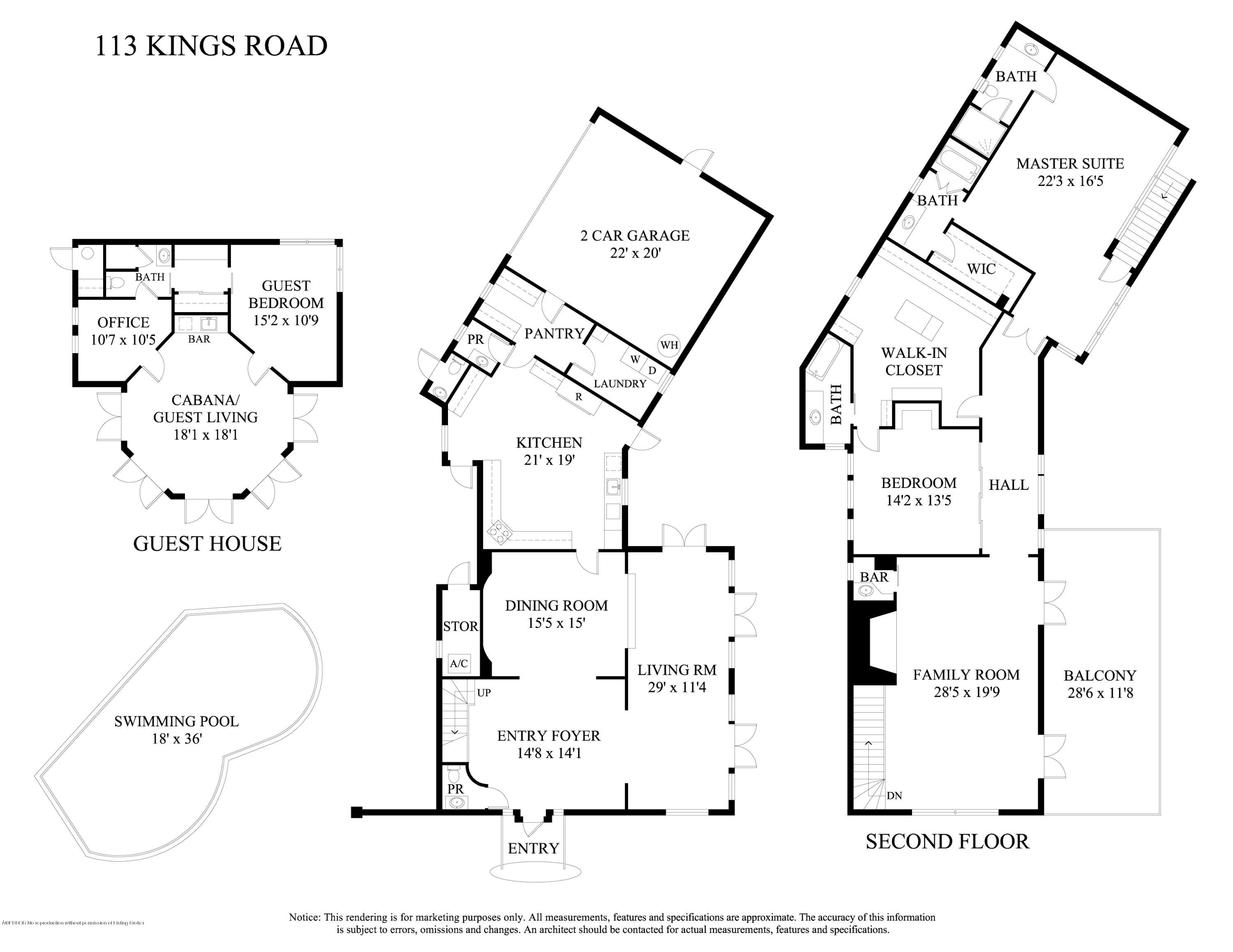 113 Kings Road Palm Beach, FL 33480 - Photo 23 of 23 Floor Plan