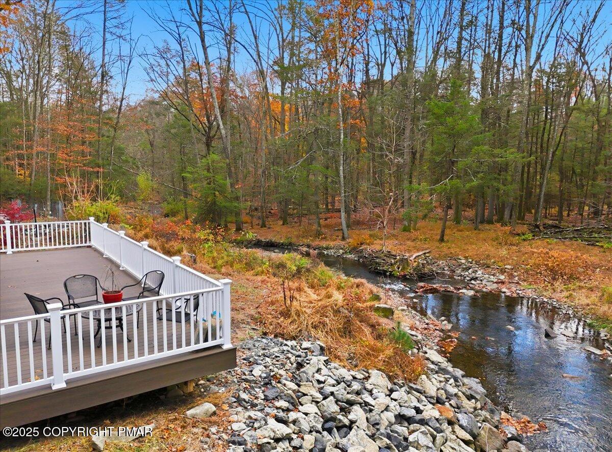 563 Pensyl Creek Road Stroudsburg, PA 18360 - Photo 113 of 143 Cabin deck with creek view