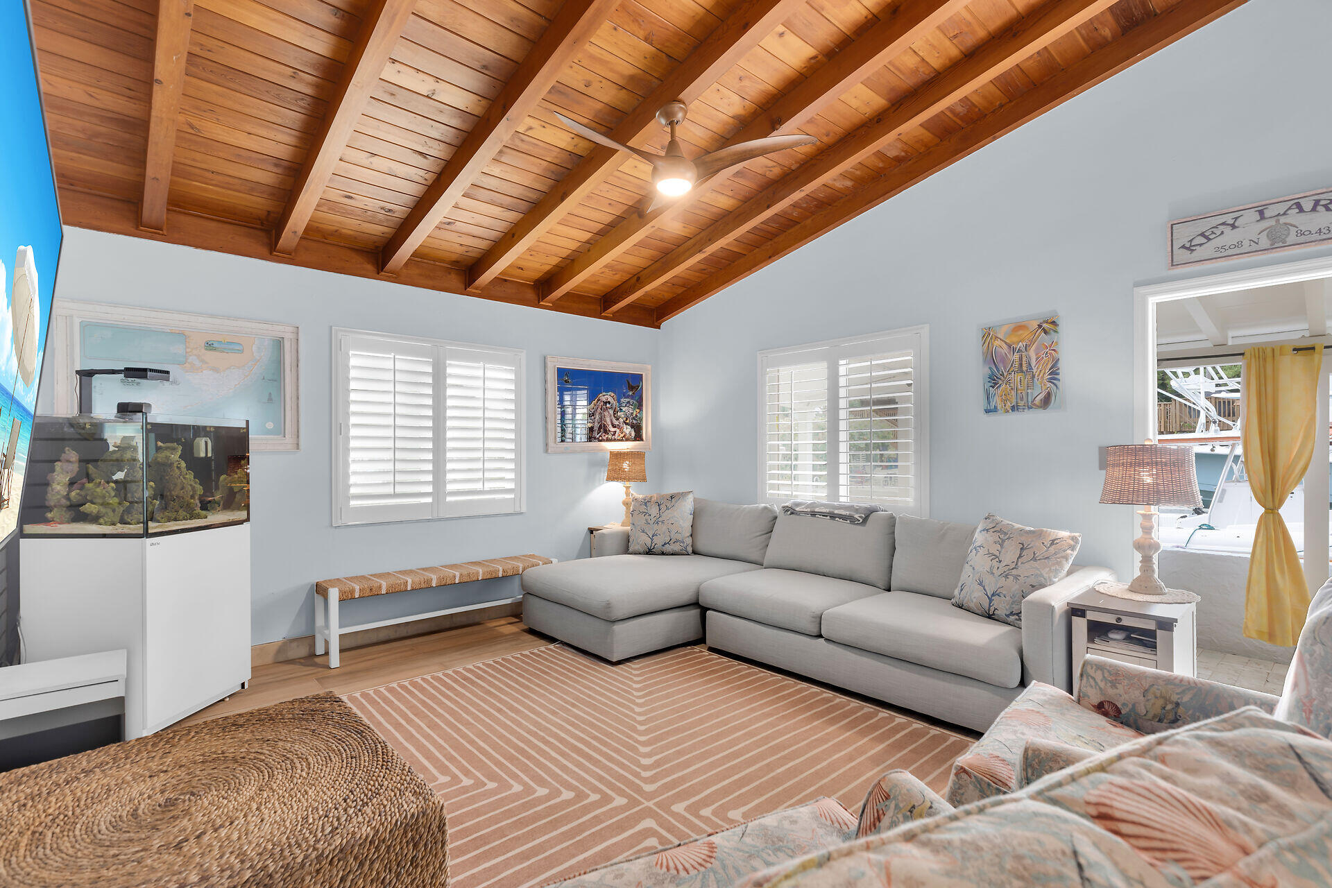 712 Grouper Lane Key Largo, FL 33037 - Photo 14 of 42 a living room with furniture and a large window