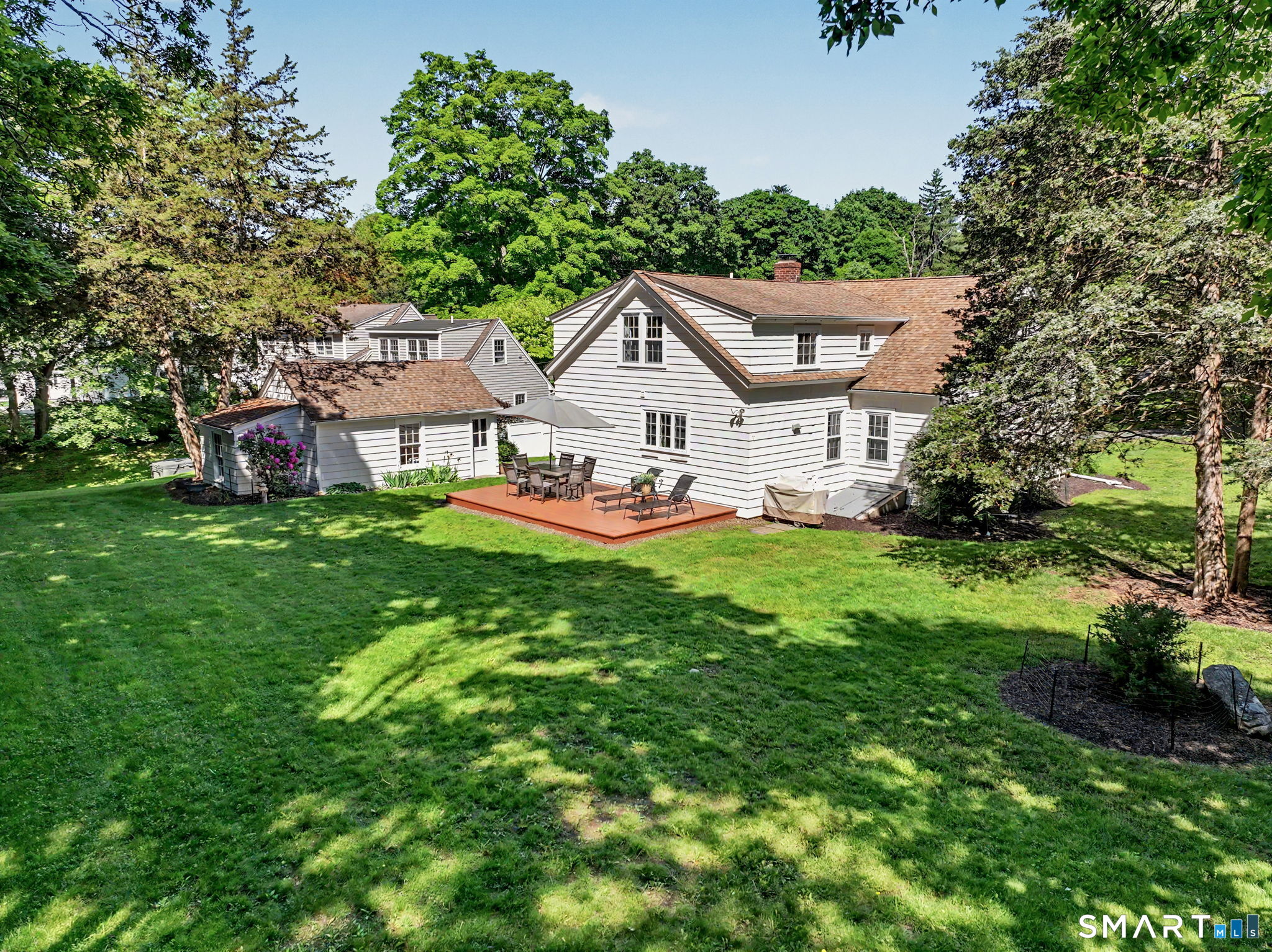 18 Deerfield Road Wilton, CT 06897 - Photo 35 of 40 Back Yard is just beautiful, flat and useable.