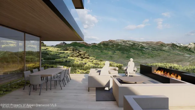 a terrace view with sitting space