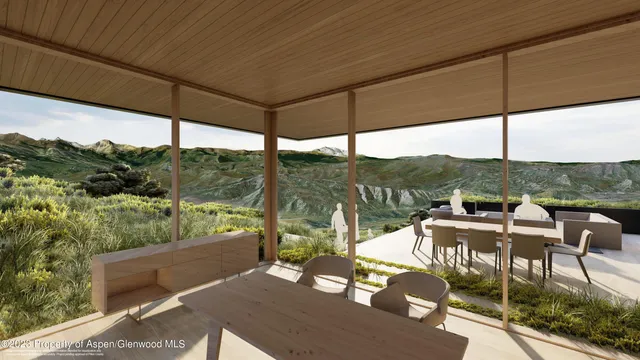 a view of a two chairs in the roof deck