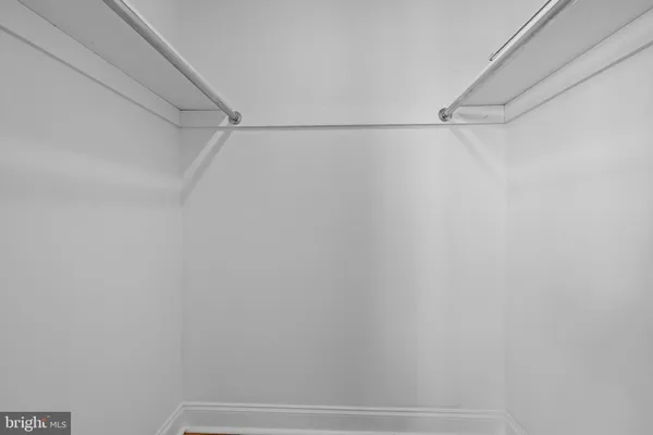 a view of small space with racks on the wall
