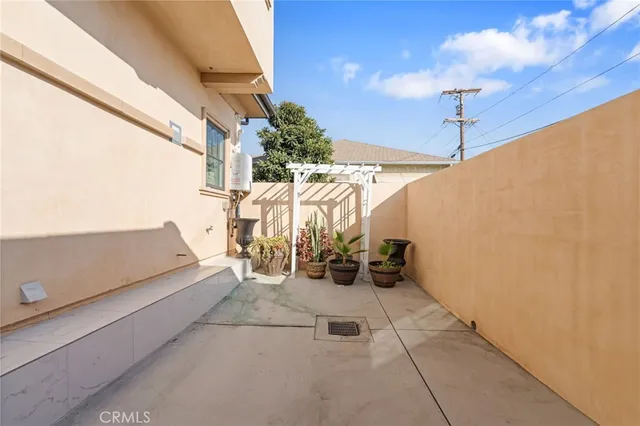 a view of an outdoor space with porch area