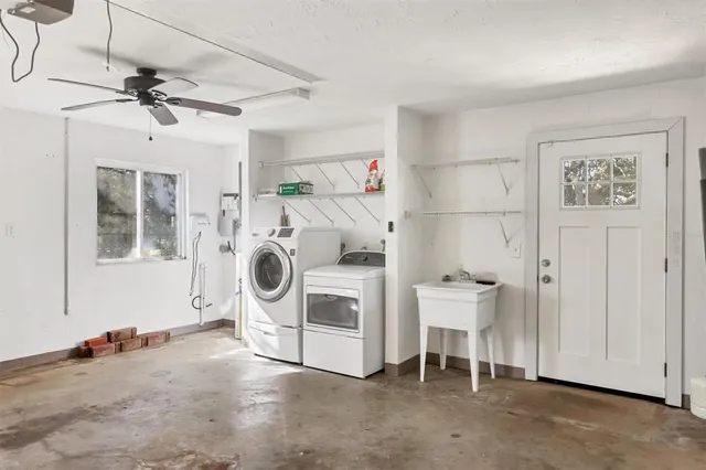 a view of a balcony with chairs