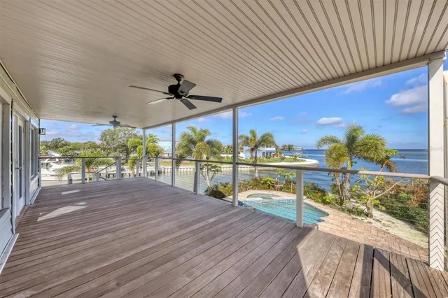 a view of a porch with furniture