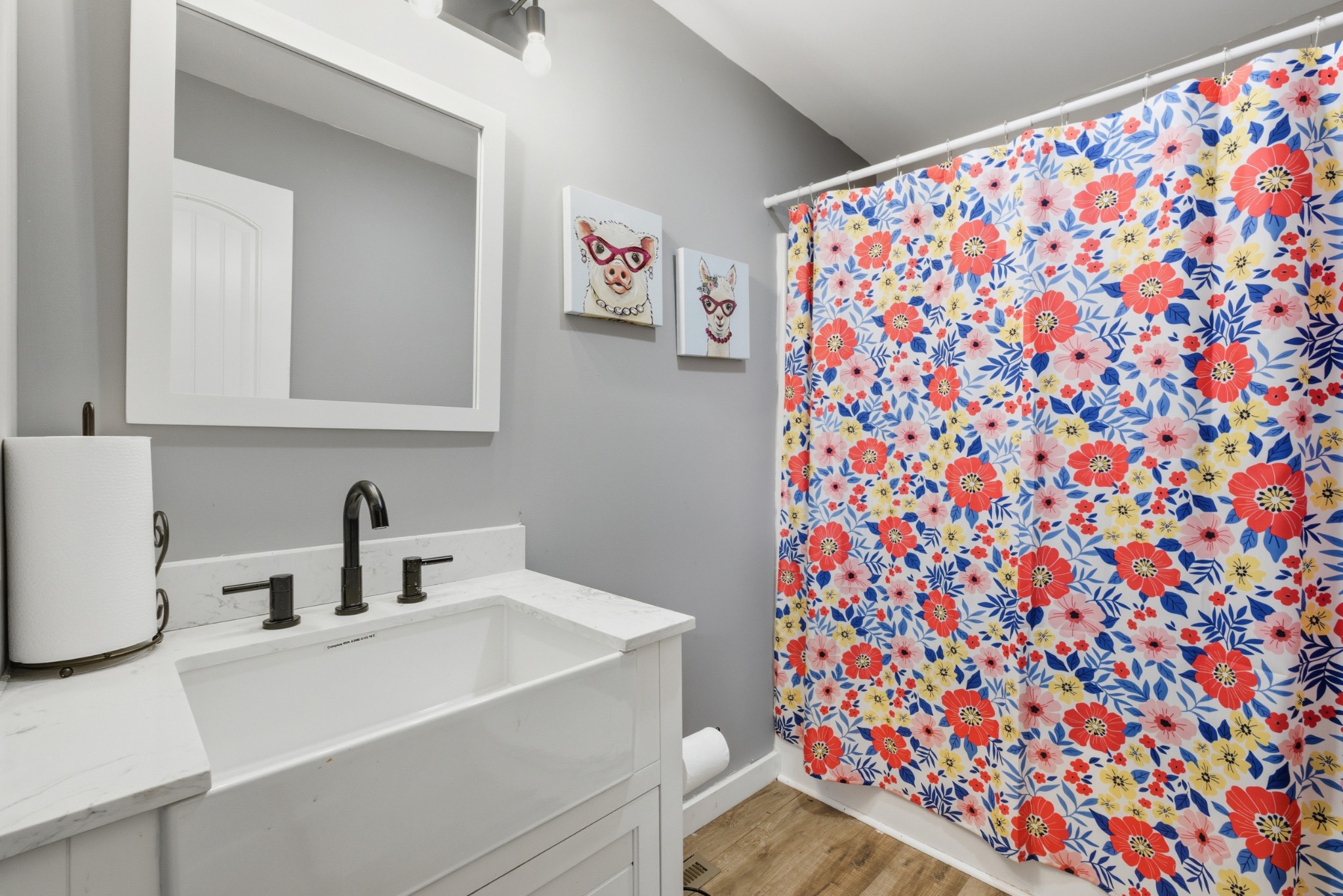 240 Myers Road Winchester, TN 37398 - Photo 24 of 38 a bathroom with a sink and a curtain