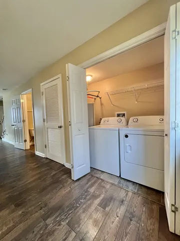 a view of a room with storage and utility room
