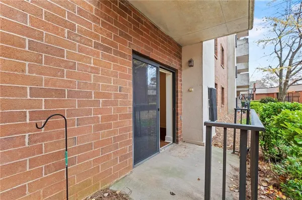 a view of a brick buildings