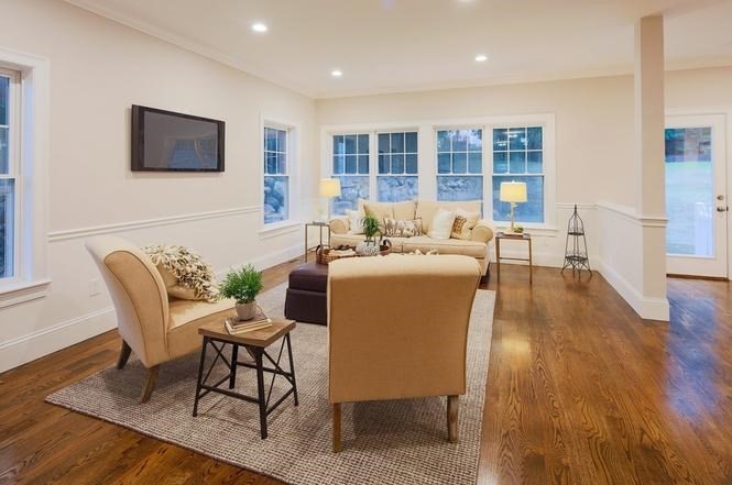 93 Calvary Street, Unit 2 Waltham, MA 02453 - Photo 16 of 33 a dining room with furniture and wooden floor