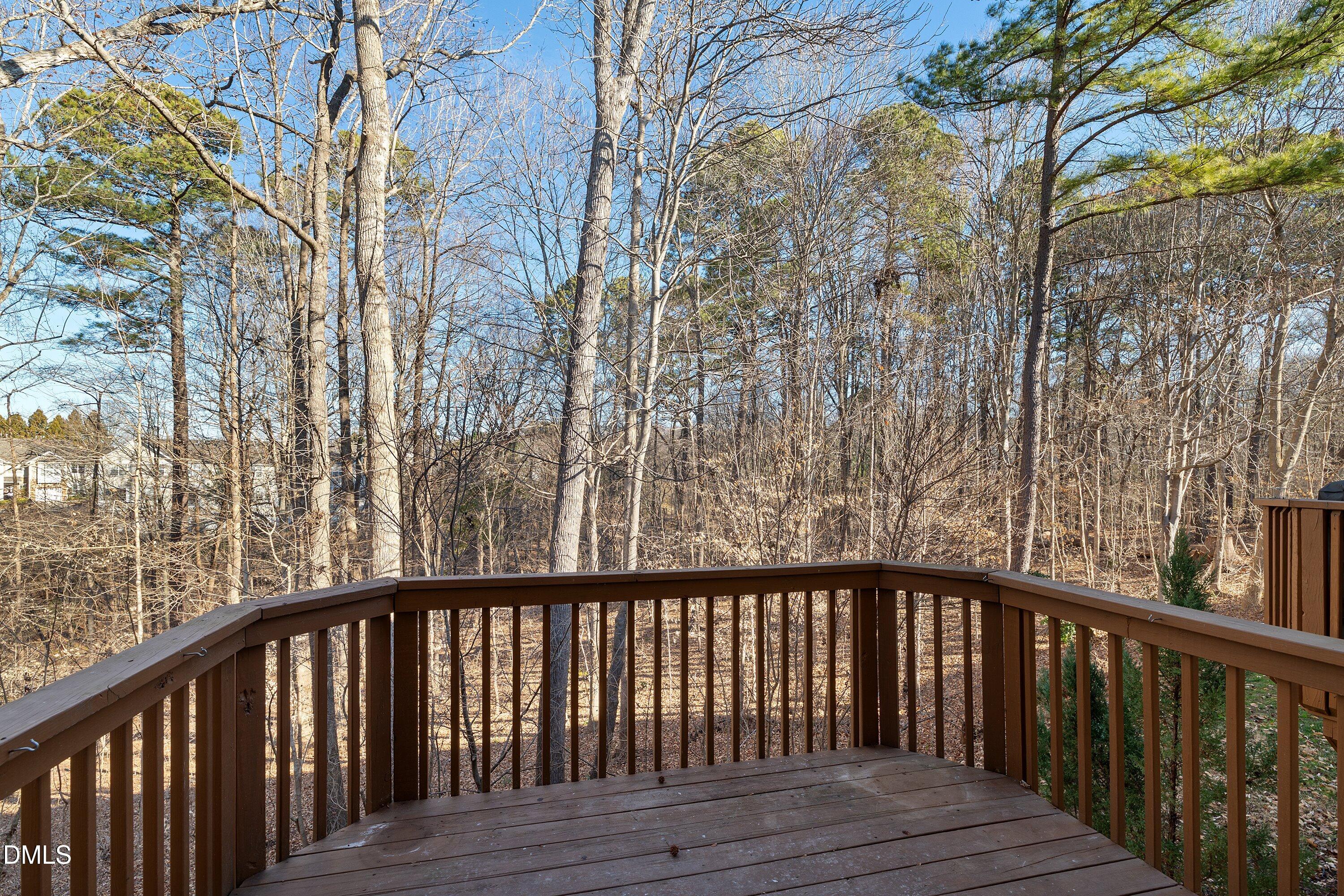 4750 Black Mountain Path Raleigh, NC 27612 - Photo 24 of 51 Serene wooded view from main level deck