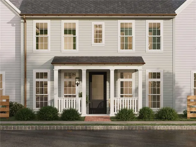 a front view of a house