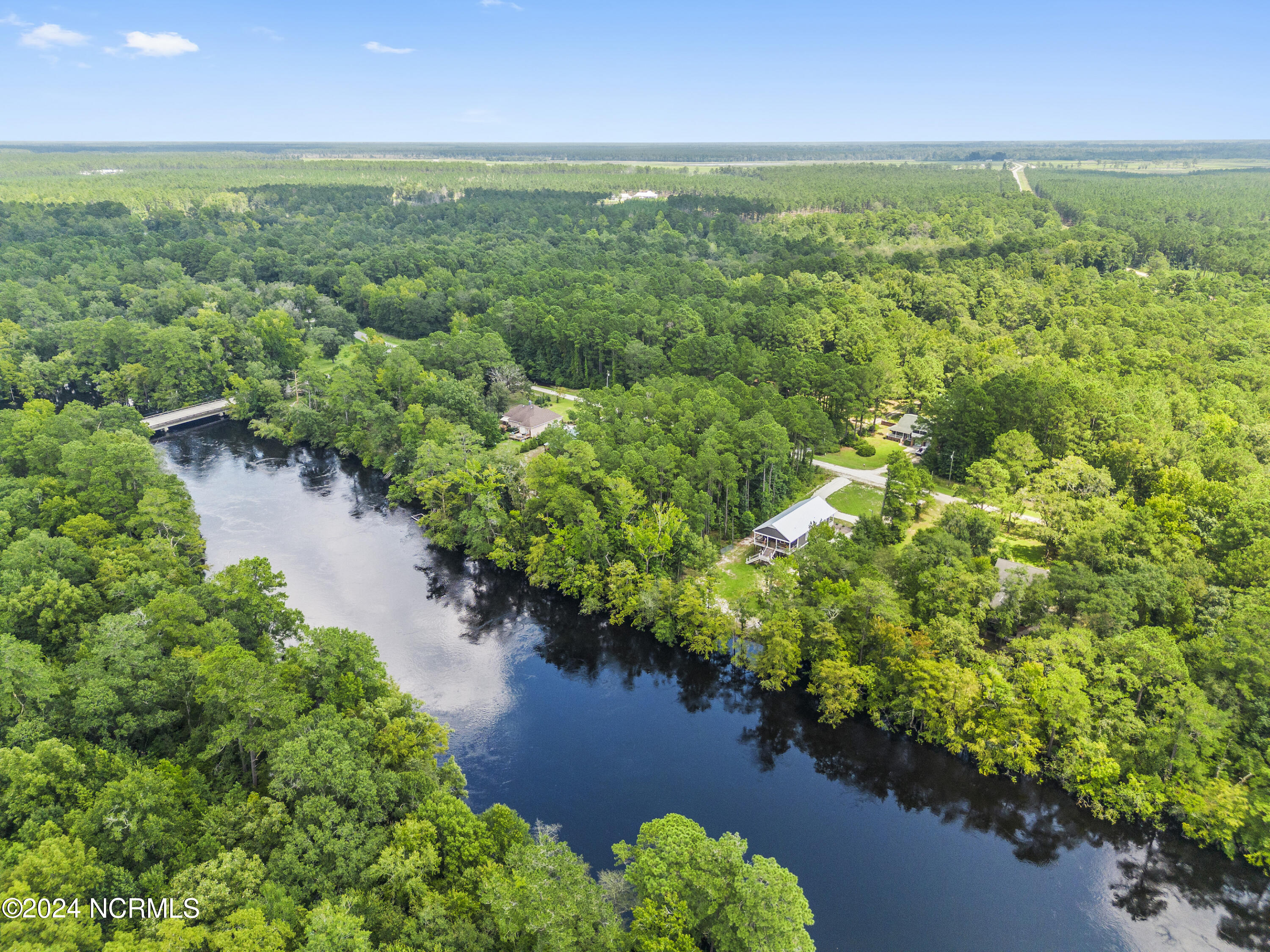 5.61-ac Ivanhoe Road Atkinson, NC 28421 - Photo 9 of 16 Drone Aerial of Boat Ramp