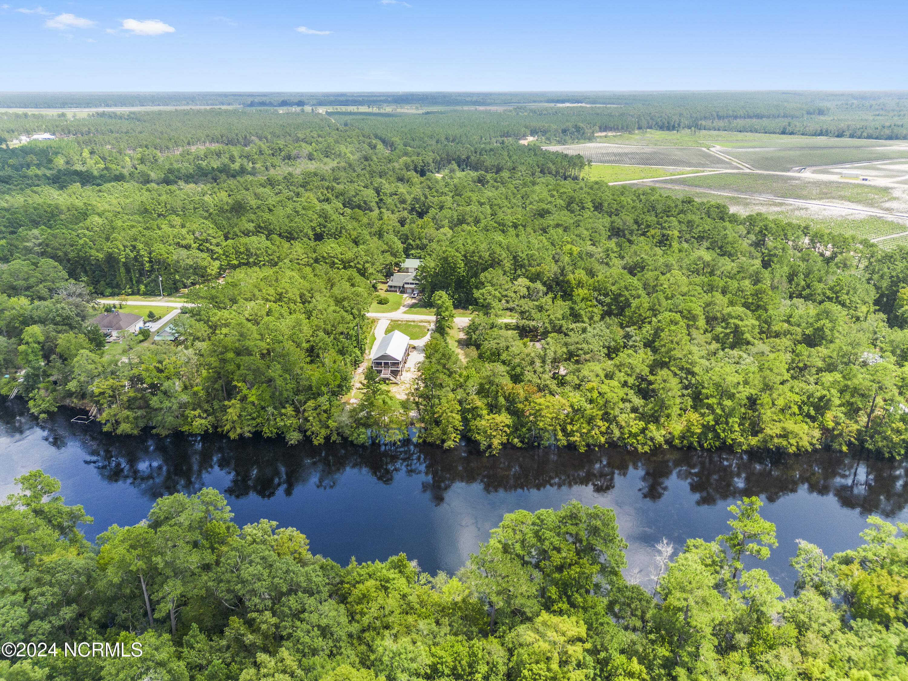 5.61-ac Ivanhoe Road Atkinson, NC 28421 - Photo 10 of 16 Drone Aerial of Boat Ramp