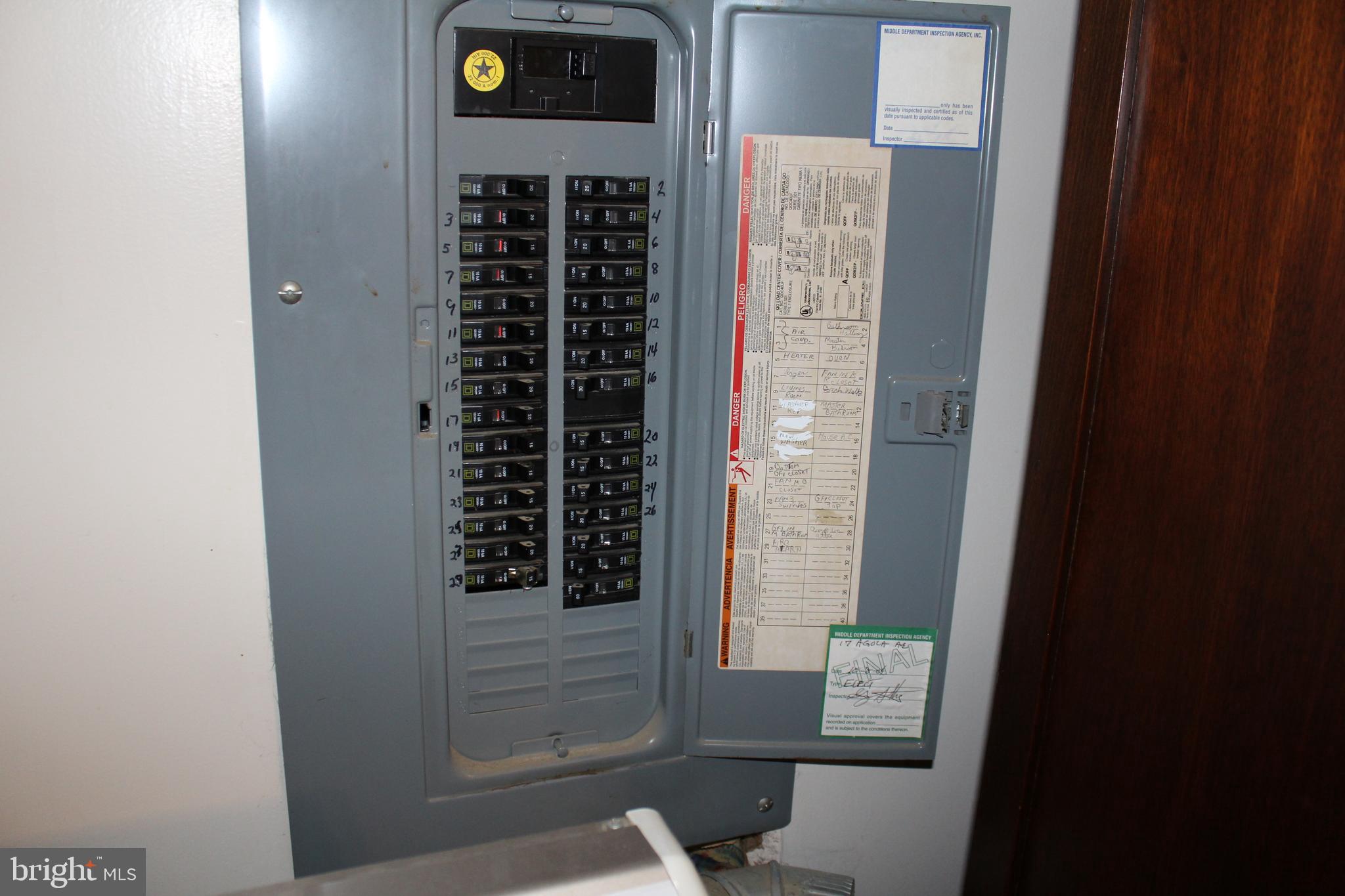 17 Angola Road New Castle, DE 19720 - Photo 25 of 28 Electrical panel in house