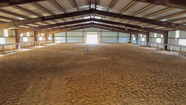 a view of a room with a wooden roof