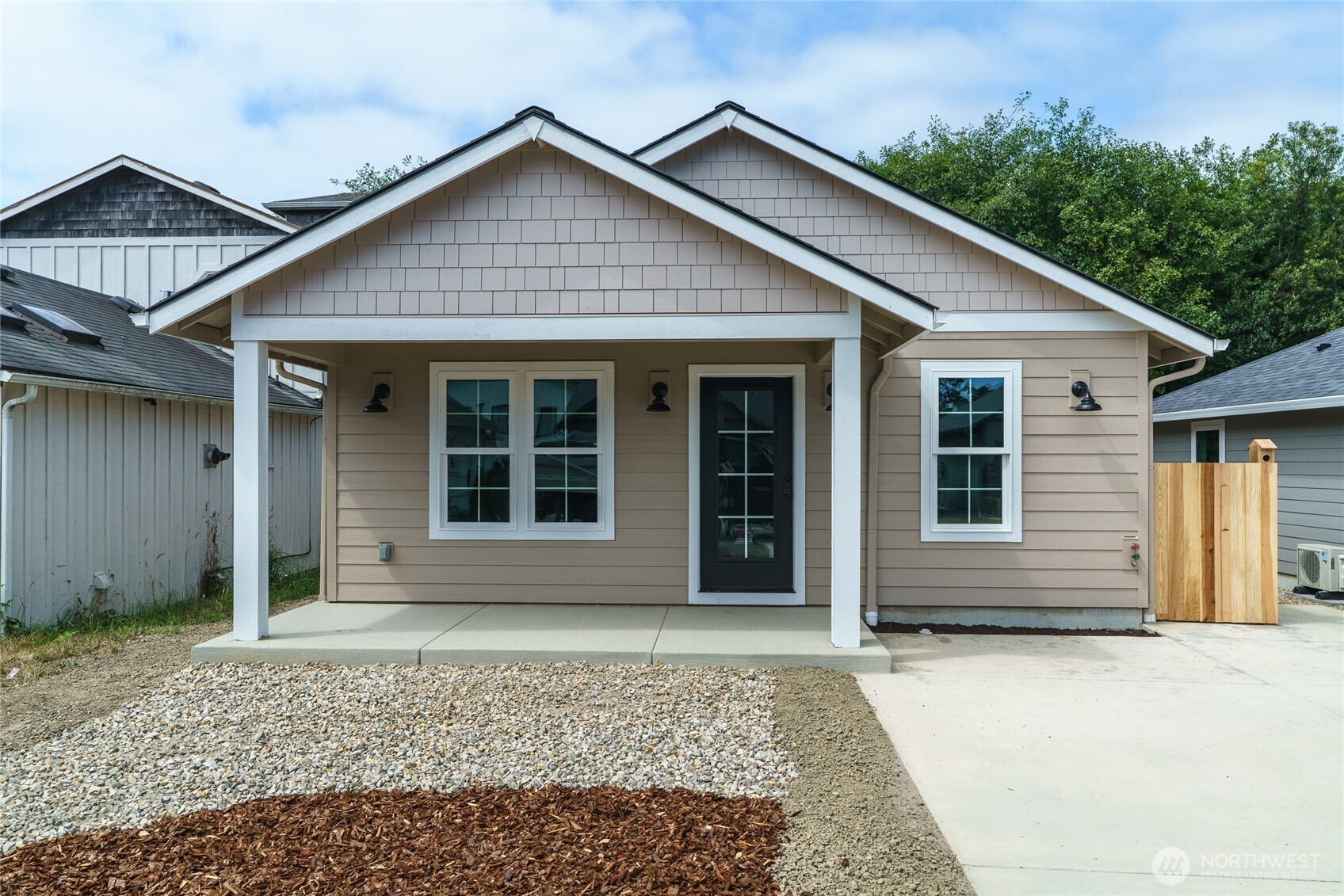 a front view of a house