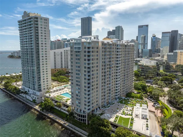 a view of a city with tall buildings