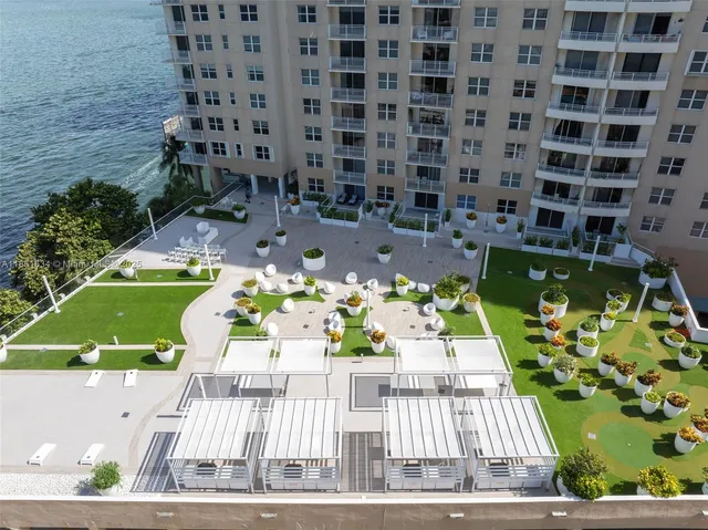 a view of a city with tall buildings