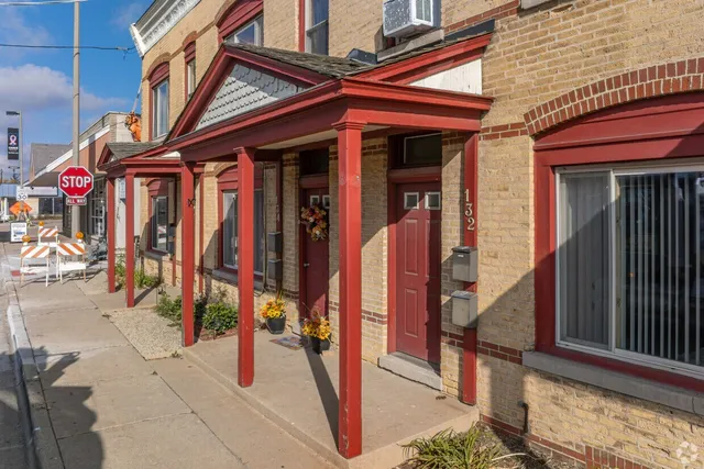 a view of path along with building