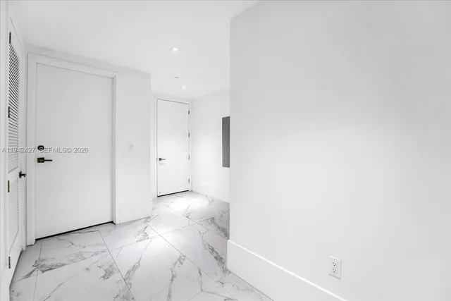 a view of a room with an empty space