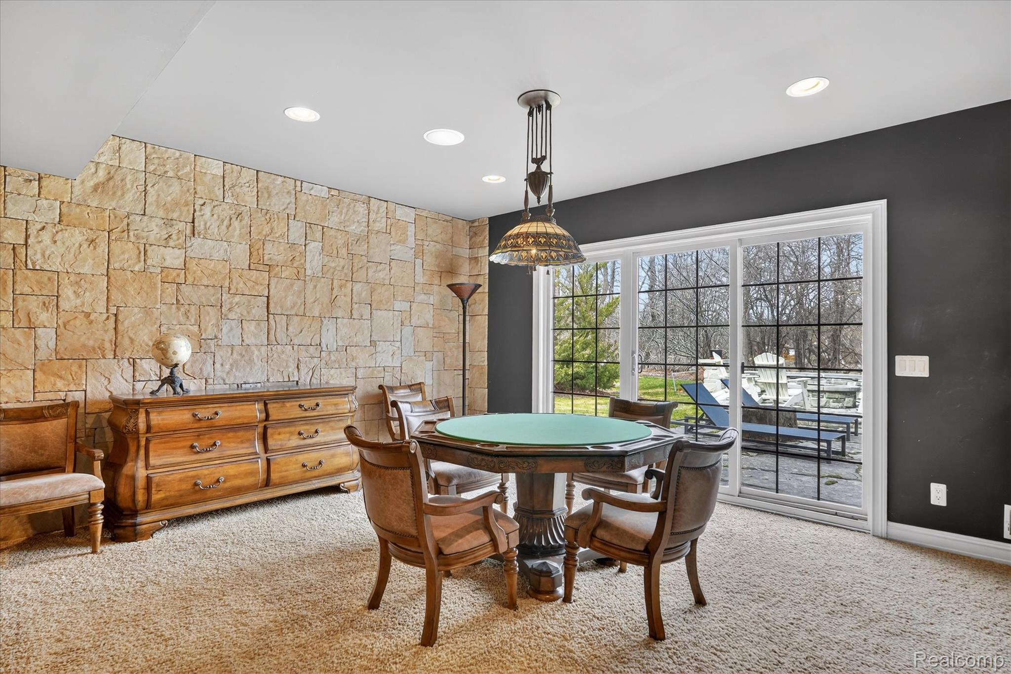 6932 Oakhurst Ridge Road Clarkston, MI 48348 - Photo 45 of 78 Dining space with light colored carpet and recessed lighting