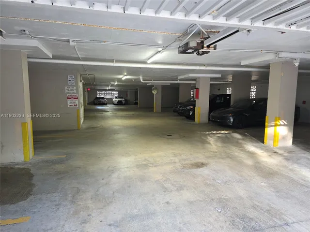 a view of parking garage