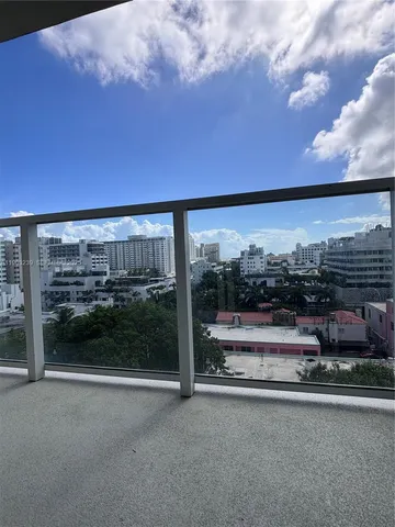a view of a city from a balcony
