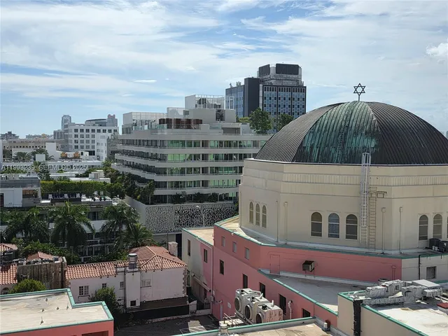 a front view of a multi story building