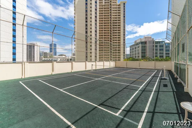 a view of a tennis court