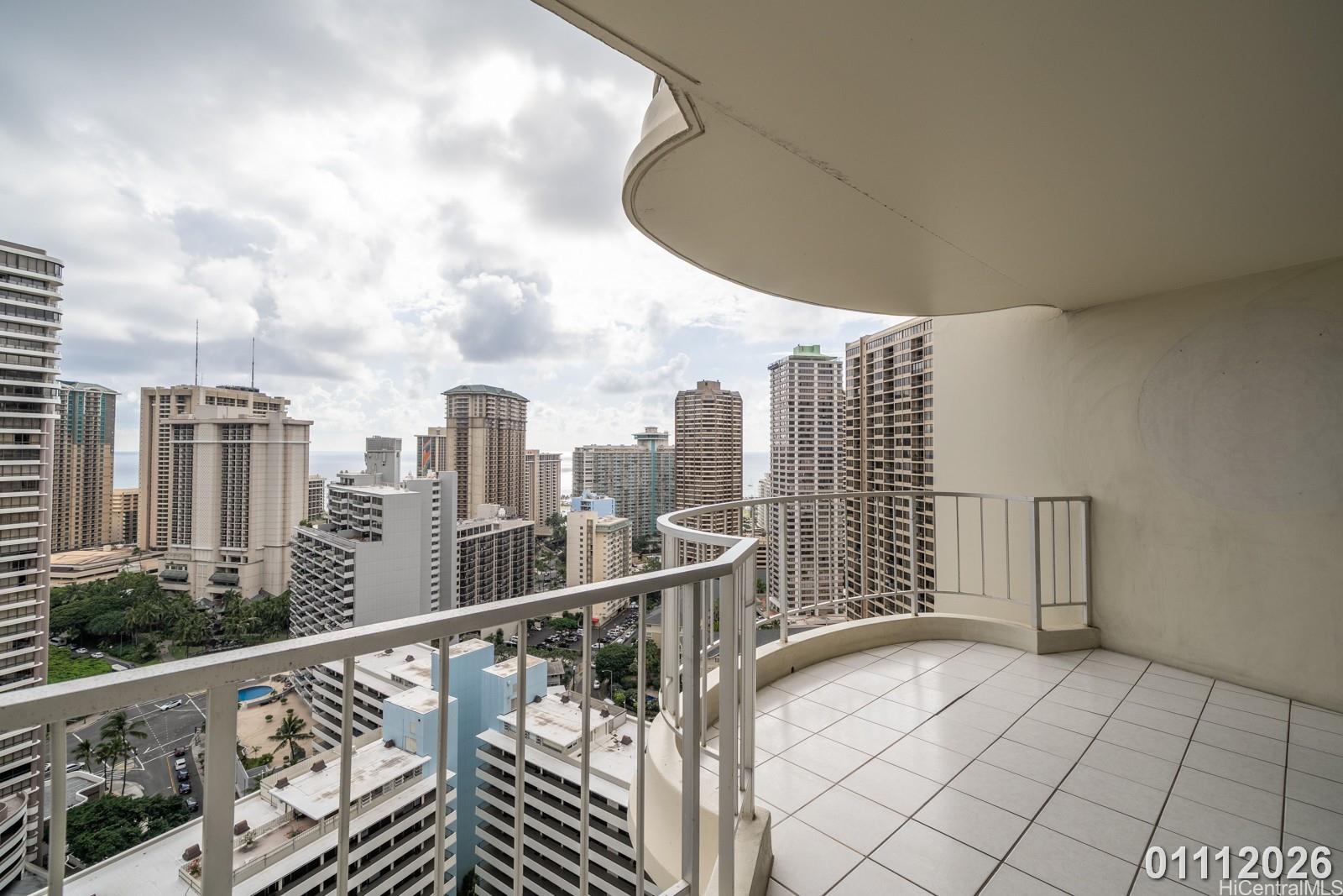 469 Ena Road, Unit 2903 Honolulu, HI 96815 - Photo 5 of 25 a city view from the balcony