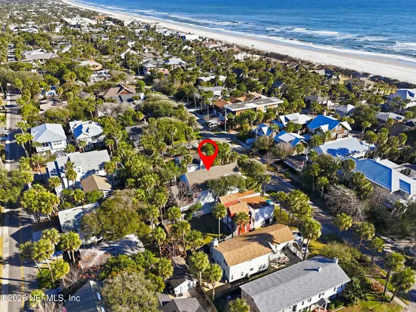 an aerial view of multiple house