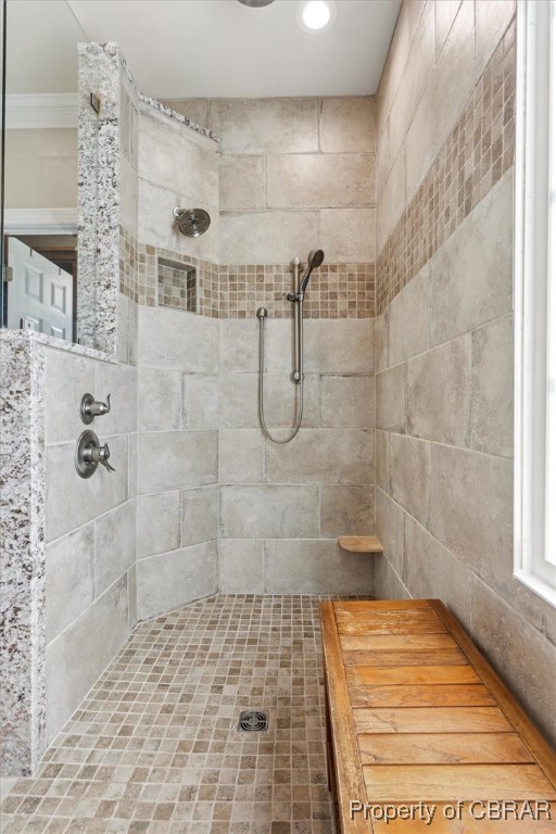 3013 Ridge Drive Toano, VA 23168 - Photo 12 of 50 Bathroom featuring recessed lighting and a tile shower