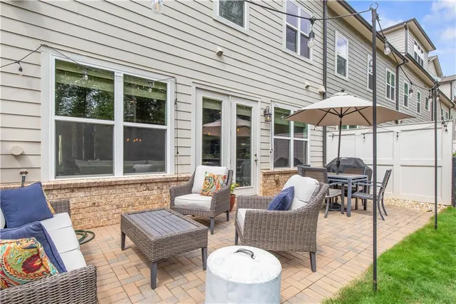 a view of a backyard with a garden and plants