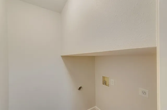 a view of a backyard with large trees