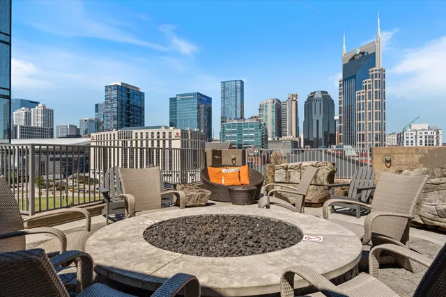 a view of a lake and a city