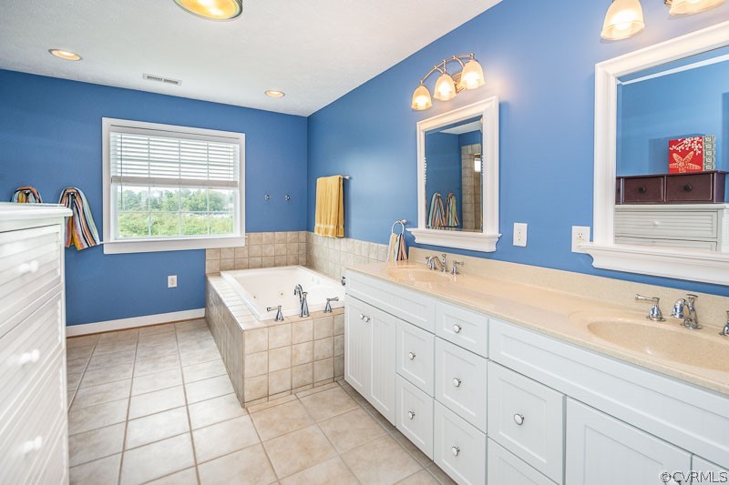 5229 Water View Road Water View, VA 23180 - Photo 37 of 50 Luxurious bathroom with double vanity, ceramic til