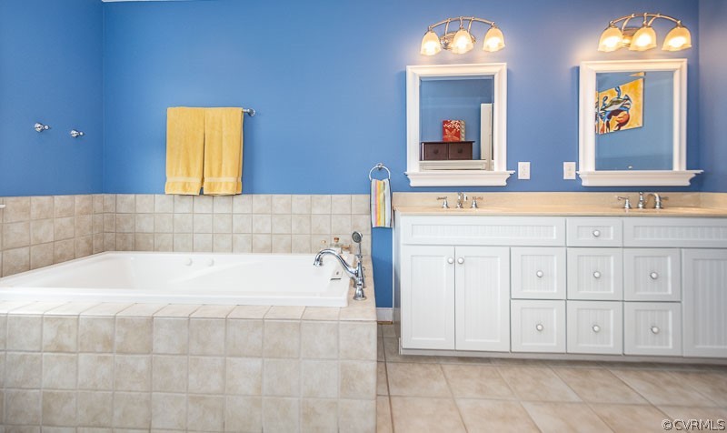 5229 Water View Road Water View, VA 23180 - Photo 40 of 50 View of jetted tub and double sink vanity.