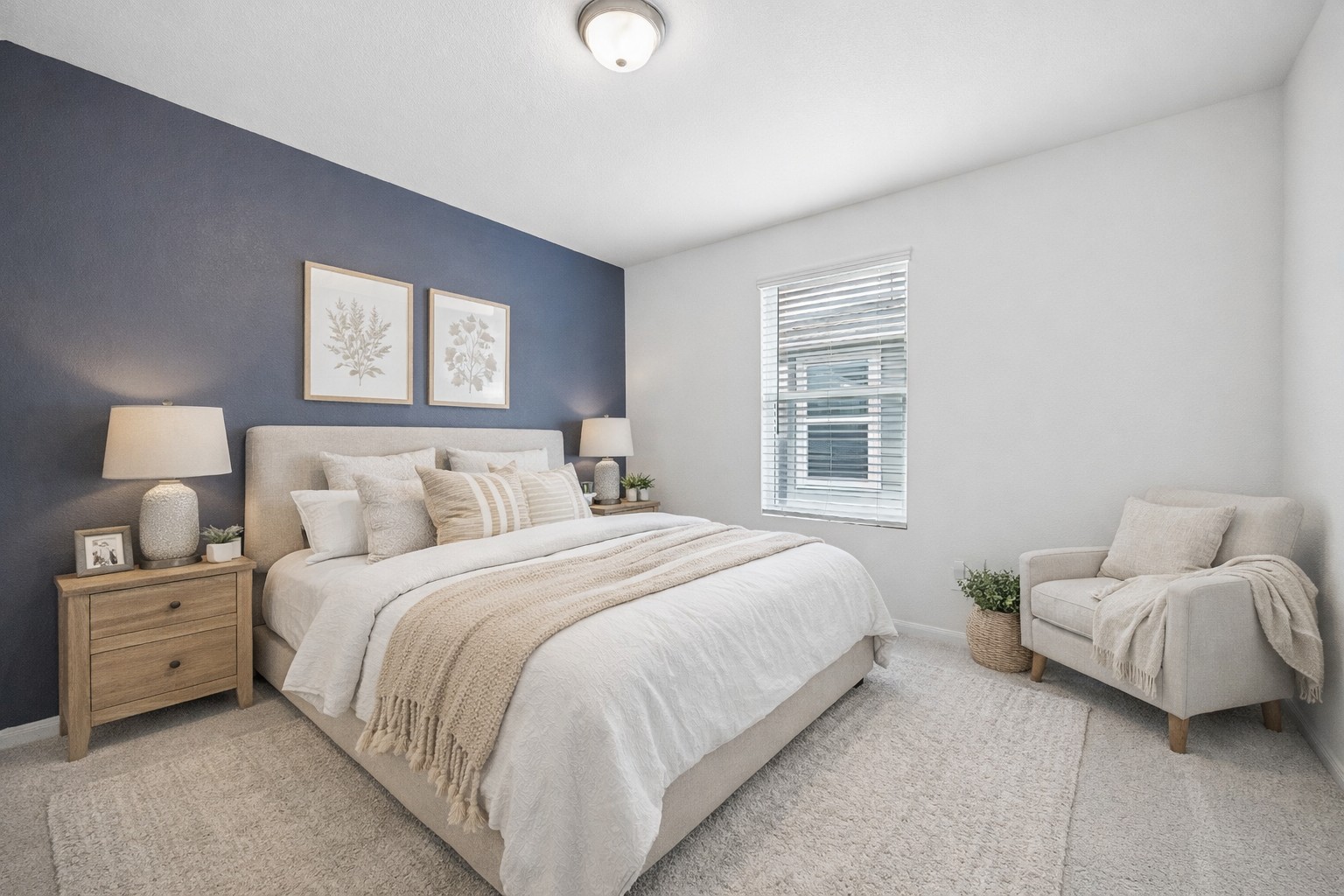 157 LT Rusty Drive Jarrell, TX 76537 - Photo 25 of 39 Bedroom featuring an accent wall and carpet