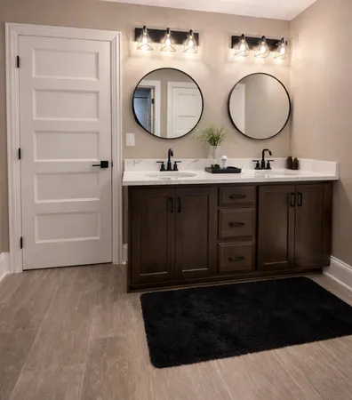 a view of parking garage with cars parked