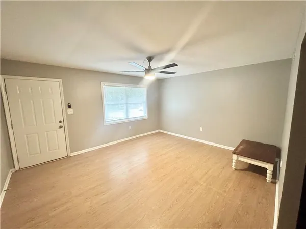 a bathroom with a tub
