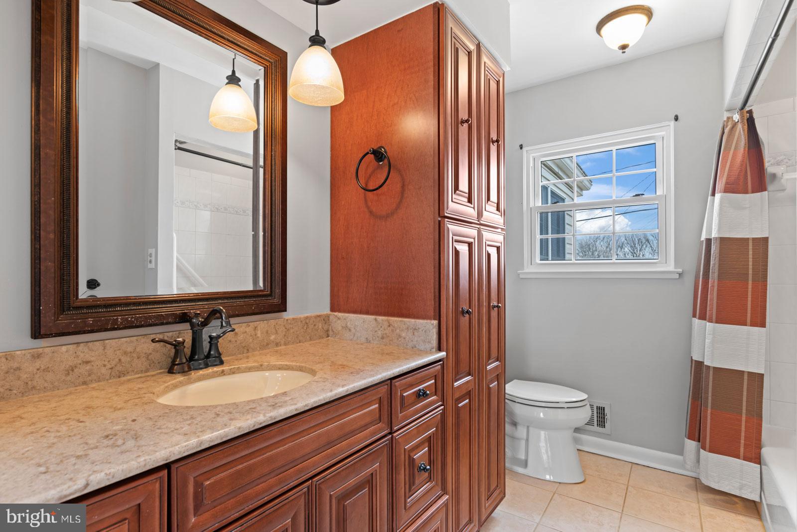 516 Nollmeyer Road Baltimore, MD 21220 - Photo 33 of 67 a bathroom with a granite countertop sink and a mirror