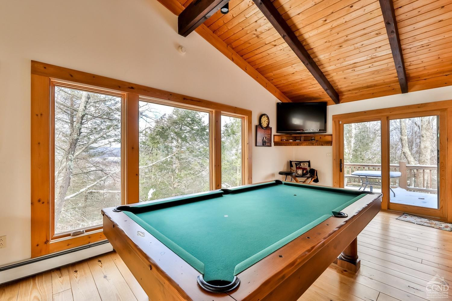 90 Club Road Windham, NY 12496 - Photo 38 of 77 a room with pool table and windows