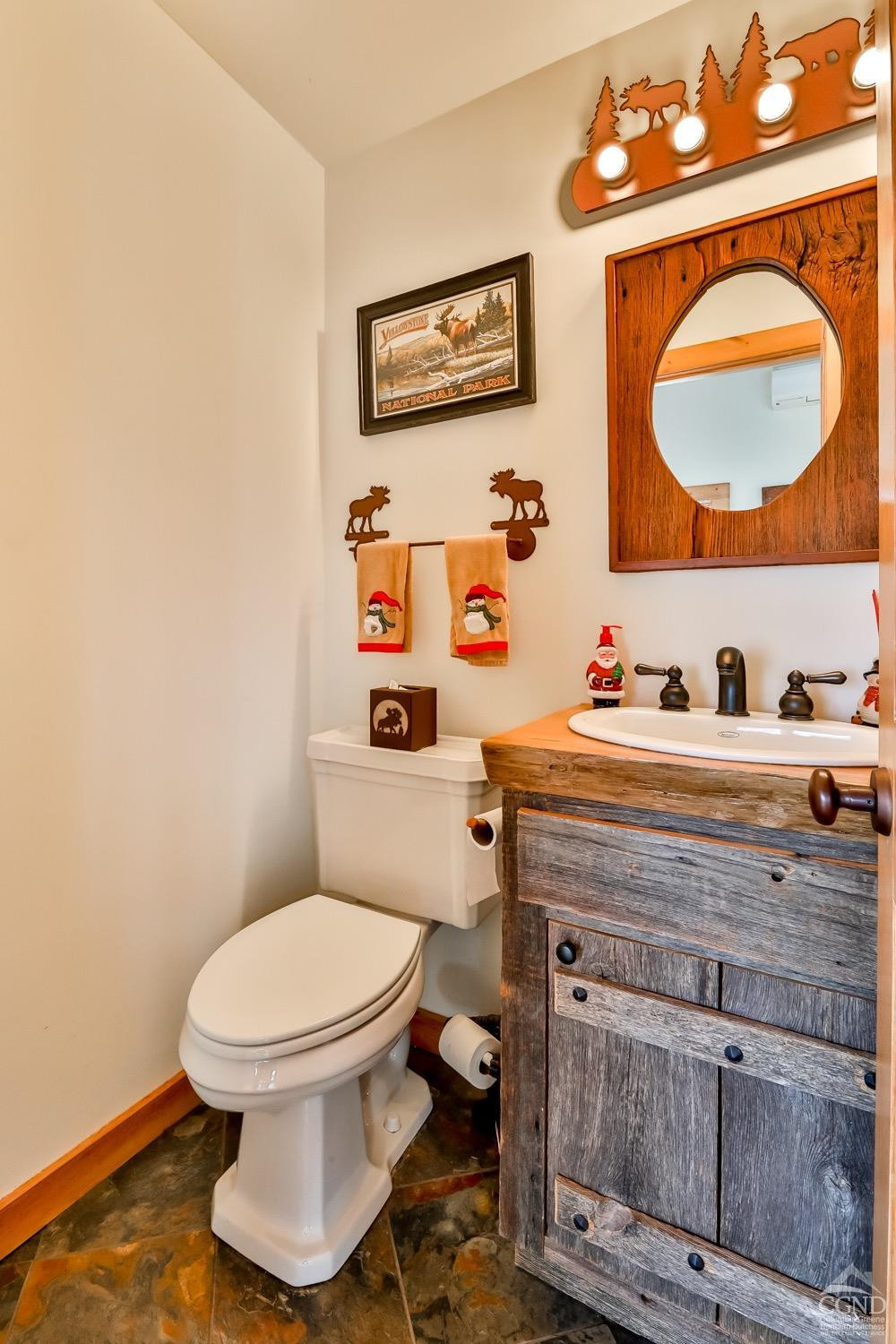 90 Club Road Windham, NY 12496 - Photo 59 of 77 a bathroom with a toilet a sink and mirror